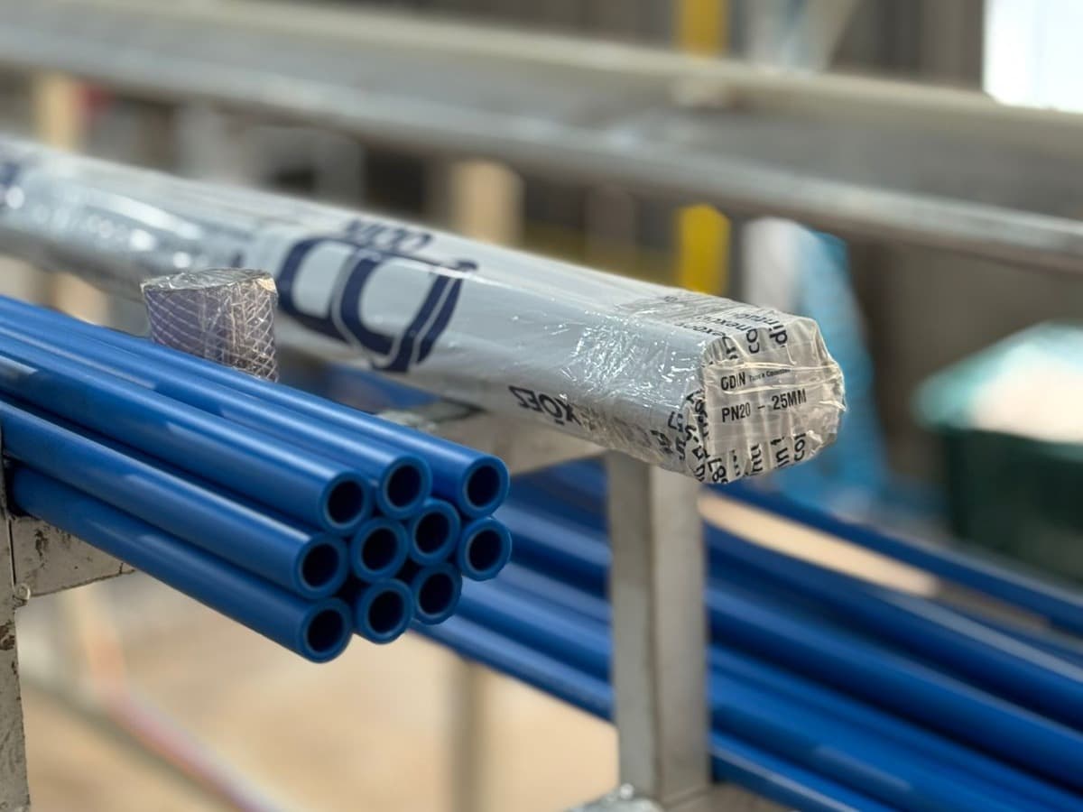 Tubos PPR AZUL Odin — material específico para ar comprimido